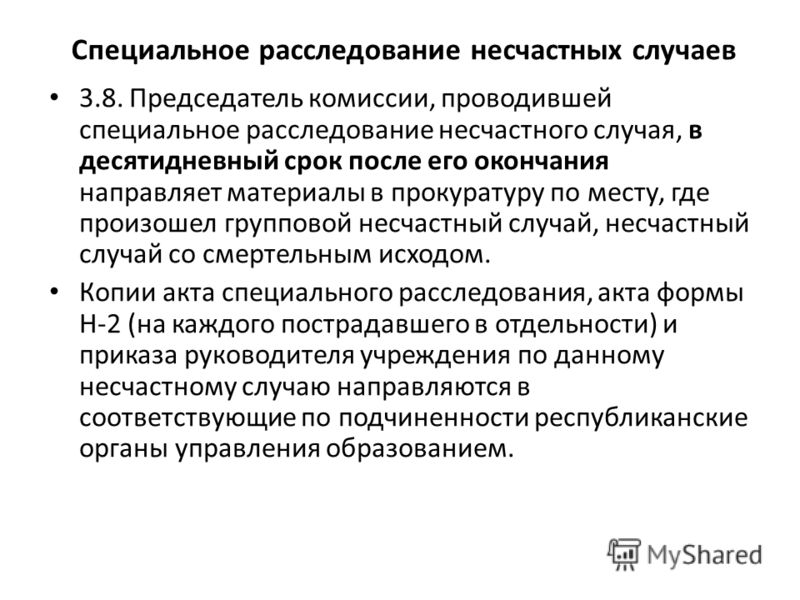 Расследование несчастного случая происшедшего в нерабочее время КГКУ ЦЗН города Петропавловска-Камчатского