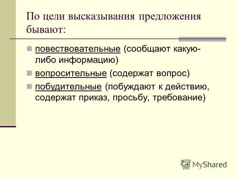 Презентация к уроку русского языка " Виды предложений по цели высказывания" (3 к