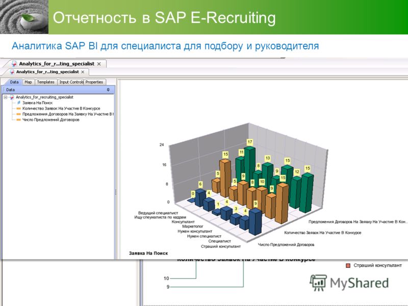 Отчетность в SAP E-Recruiting Аналитика SAP BI для специалиста для подбору и руководителя