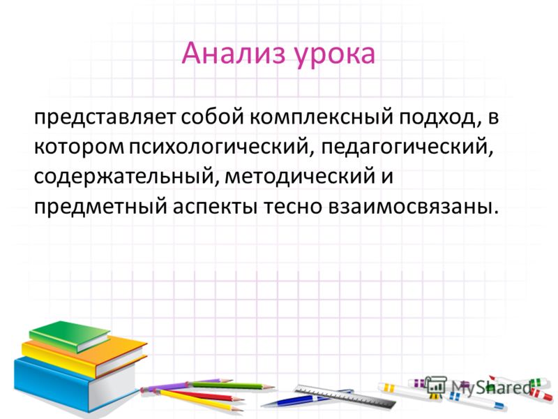 Анализ урока в начальных классах