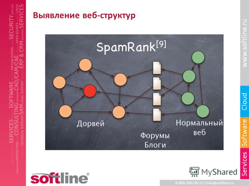 8-800-100-00-23 l info@softline.ru www.softline.ru Software Cloud Services Выявление веб-структур