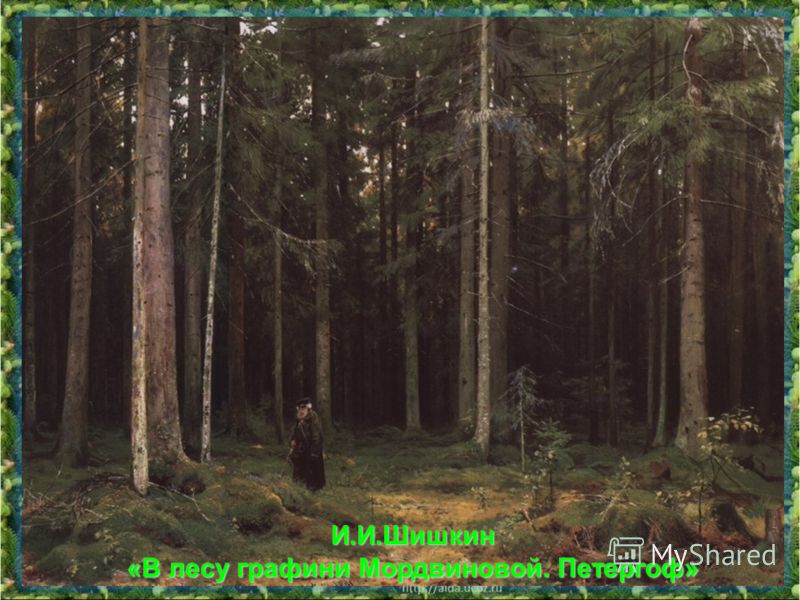 Сочинение по картине шишкина в лесу графини мордвиновой 3 класс