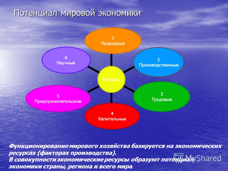 Реферат: Природные ресурсы - как основа функционирования мировой экономики