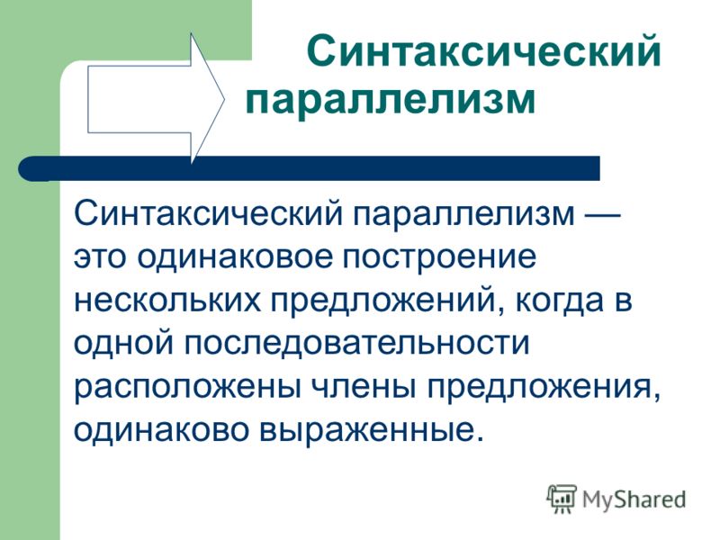 Синтаксический параллелизм определение и примеры