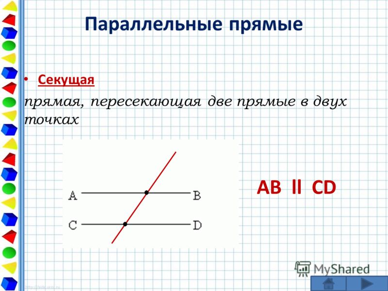 Параллельные прямые секущая определения чертежи обозначения Разное Страница 1454 Таловская средняя школа