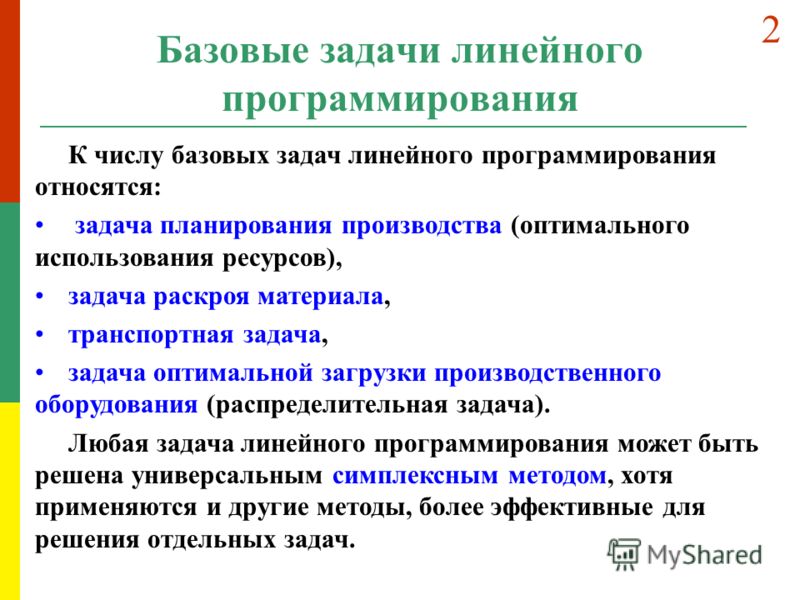 задача линейного программирования методом двойственной задачи