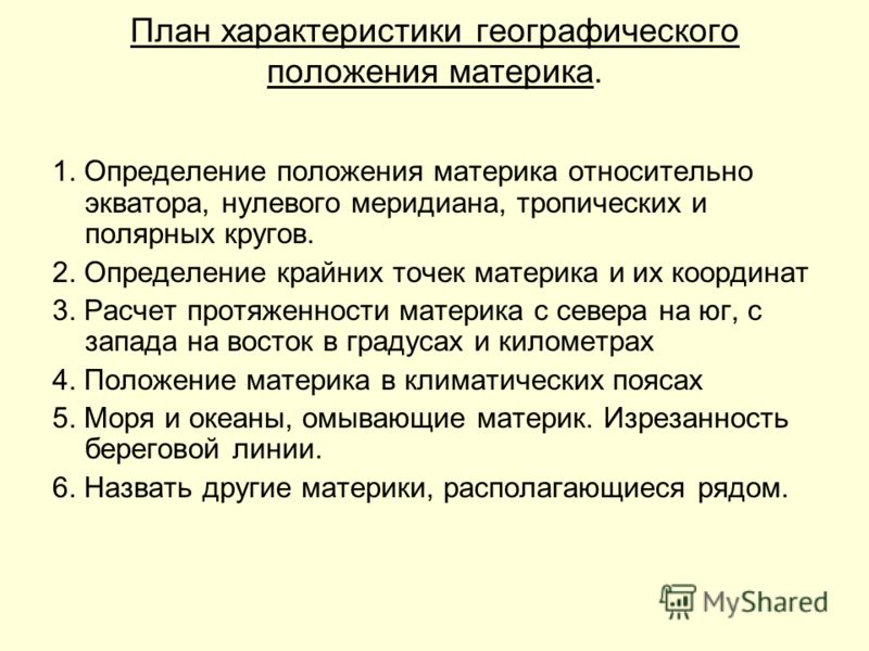 План описания эгп района