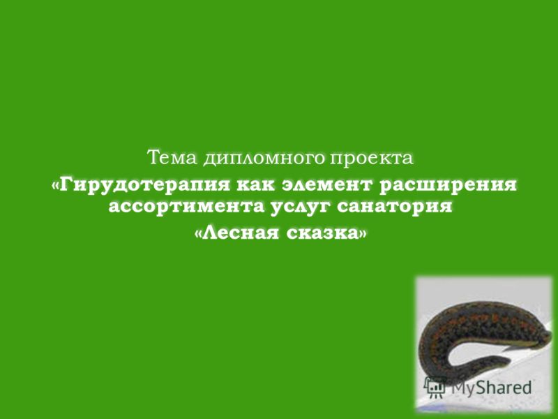 Презентацию на тему гирудотерапия
