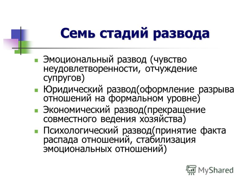 ходьба, Психологические этапы развода здесь