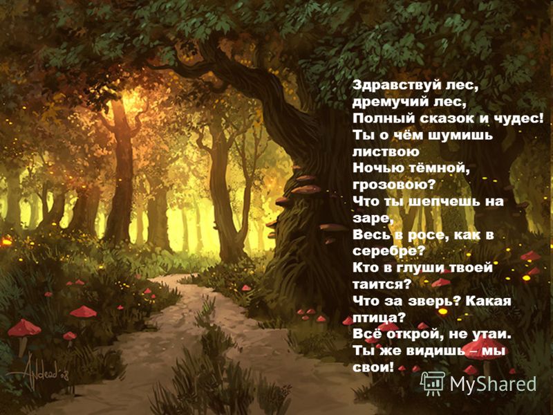 В темном лесе стих В темном лесе стих