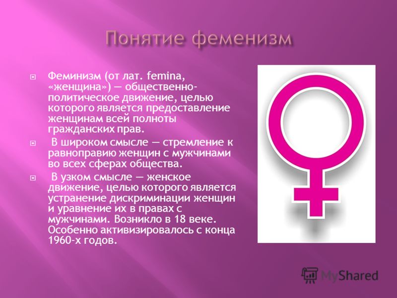 Реферат: Феминизм 2