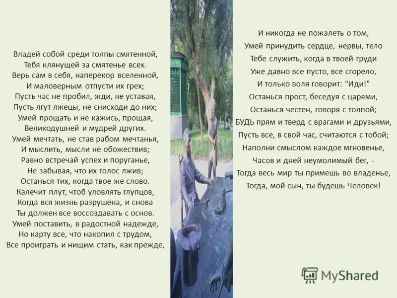 Стих ты человек киплинг Стих ты человек киплинг