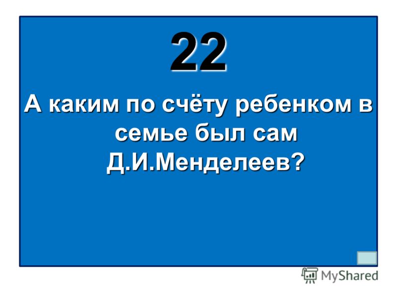 Какой по счёту ребёнок в семье менделеев Какой по счёту ребёнок в семье менделеев