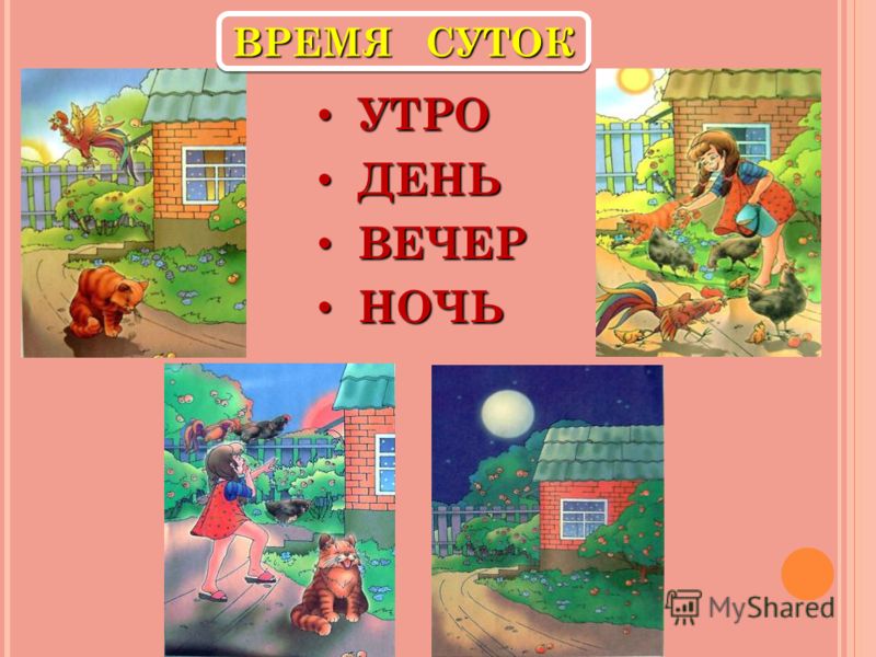 утро день вечер ночь картинки онлайн утро день вечер ночь картинки