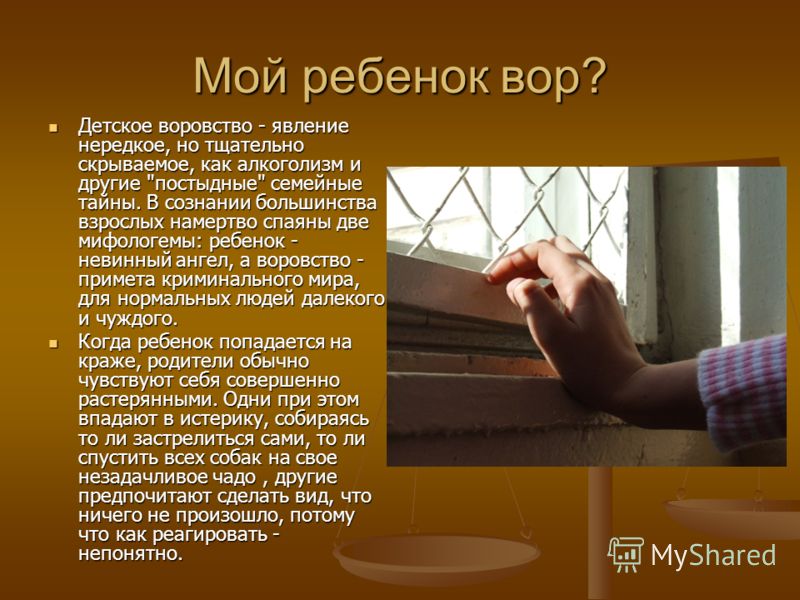 прервал беседы с детьми о краже было
