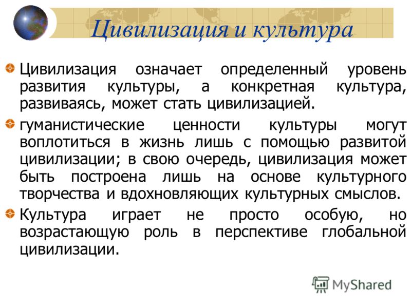 Культура и цивилизация их соотношение проект