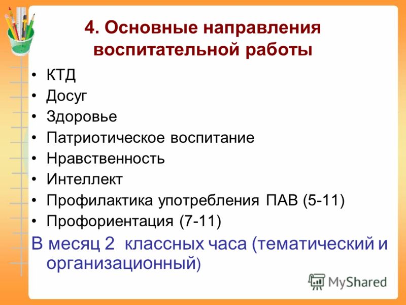 Презентация на тему: "1 Воспитательная работа школы 4. 2 Заместитель директора п