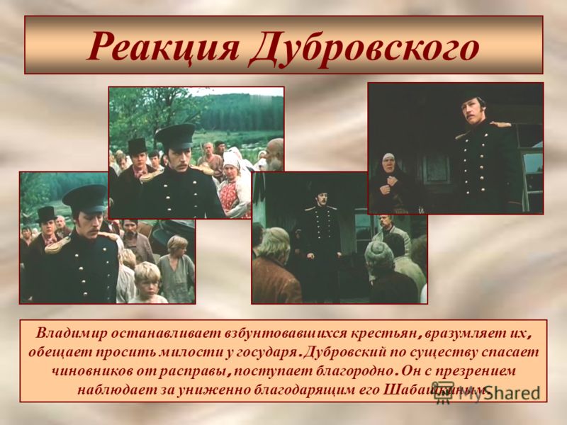 Сочувствуете Ли Вы Дубровскому