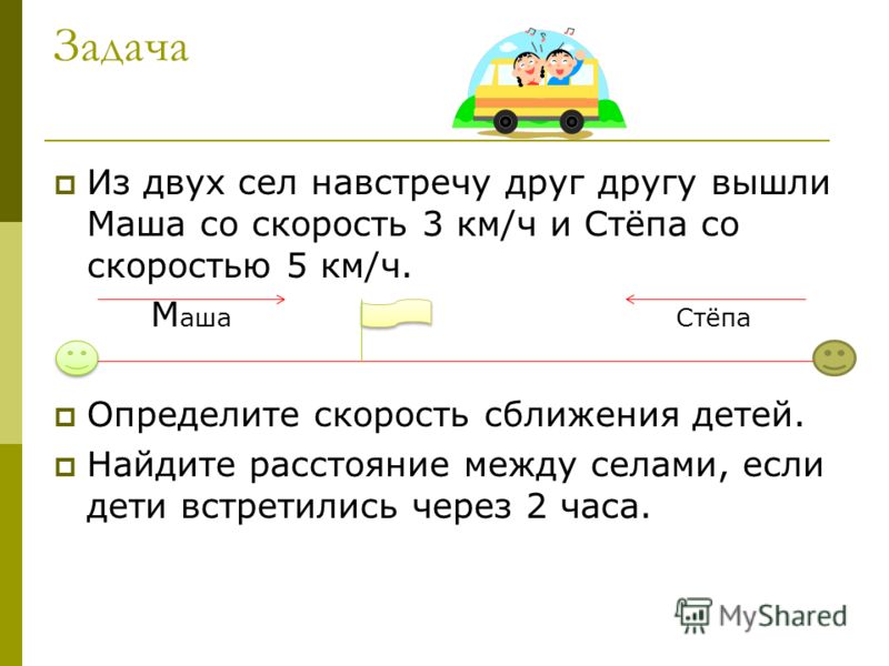 Задачи на движение 4 класс с решением на сближения