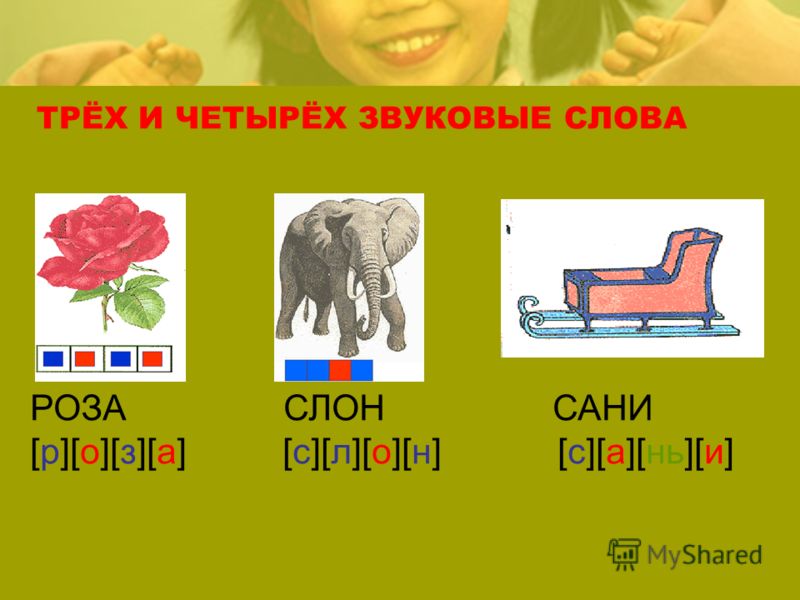 схема слова слон 1 класс