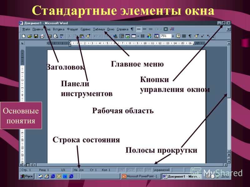Электронные таблицы. Интерфейс окна табличного процессора. Основные понятия элек