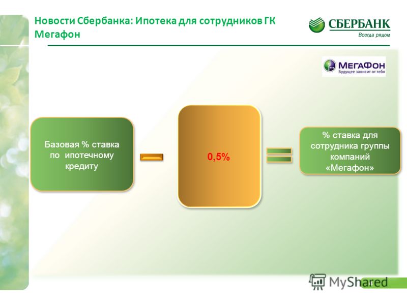 ипотека для работника сбербанка был поглощен