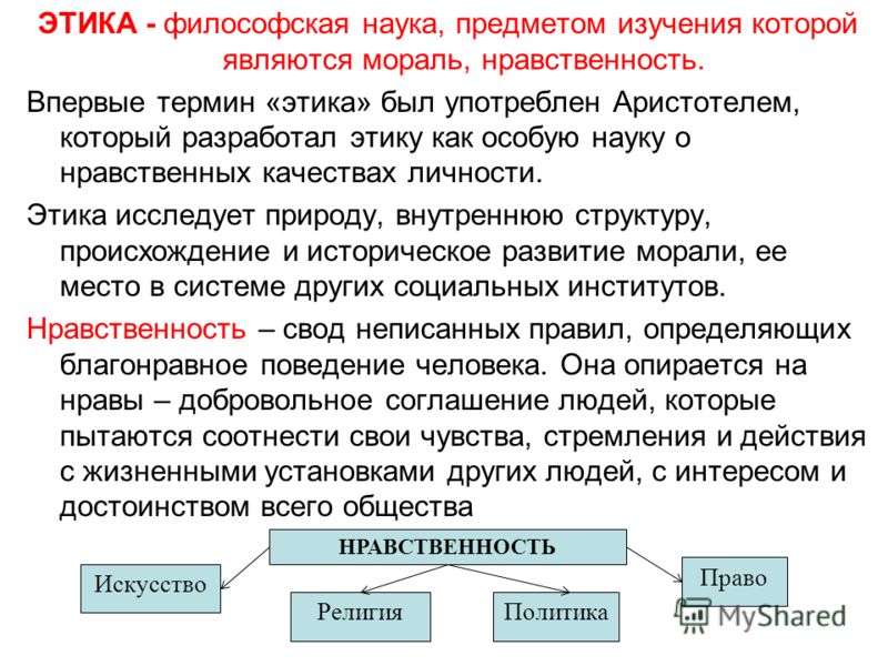 Реферат: Этика как философская наука