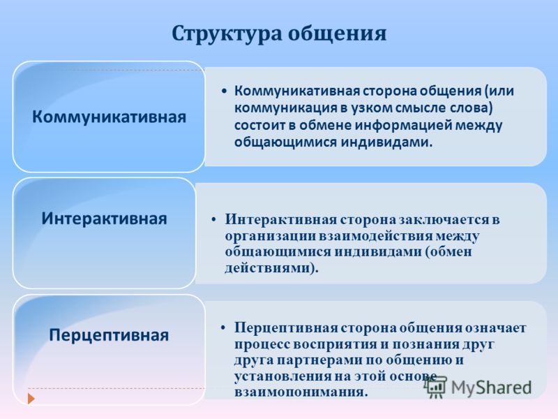 Реферат: Структура общения. Перцептивная, коммуникативная, интерактивная стороны общения