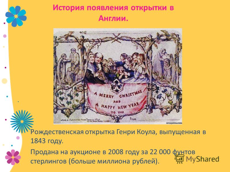 Об открытке история Об открытке история
