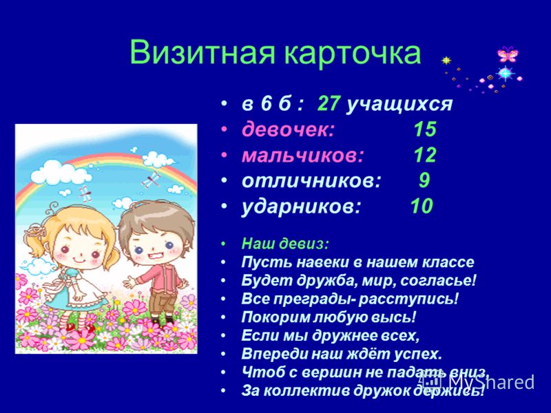 Визитка для конкурса мальчиков Визитка для конкурса мальчиков