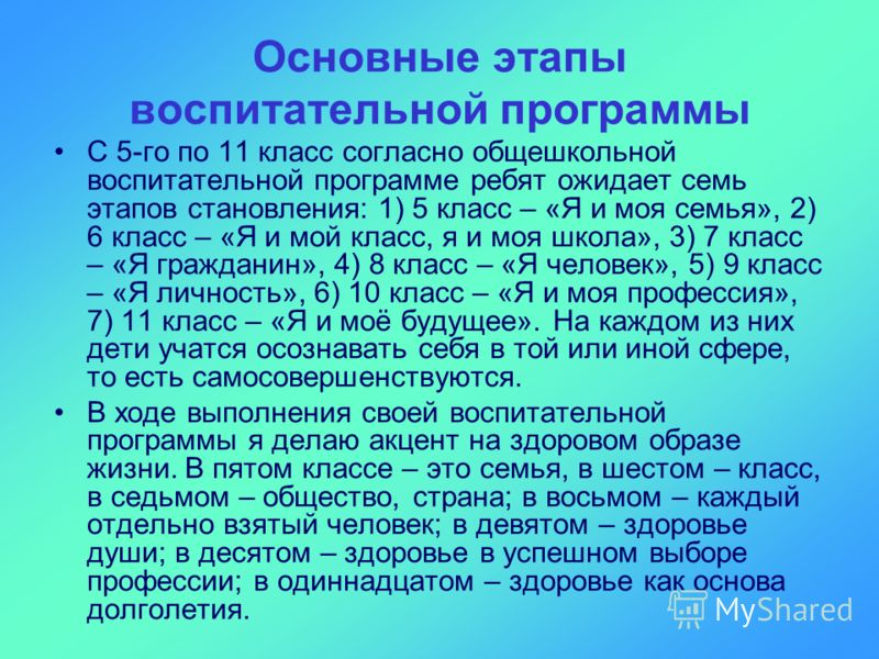 Скачать бесплатно воспитательную программу для 6 класса