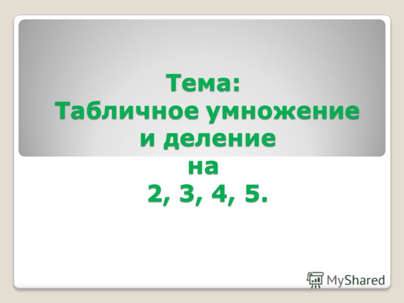 Урок математики 4 коррекционном классе с презентацией табличное деление на