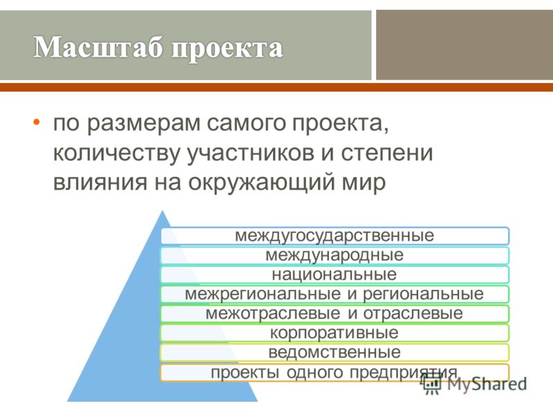 По масштабу проекты различают мелкие средние крупные инвестиционные