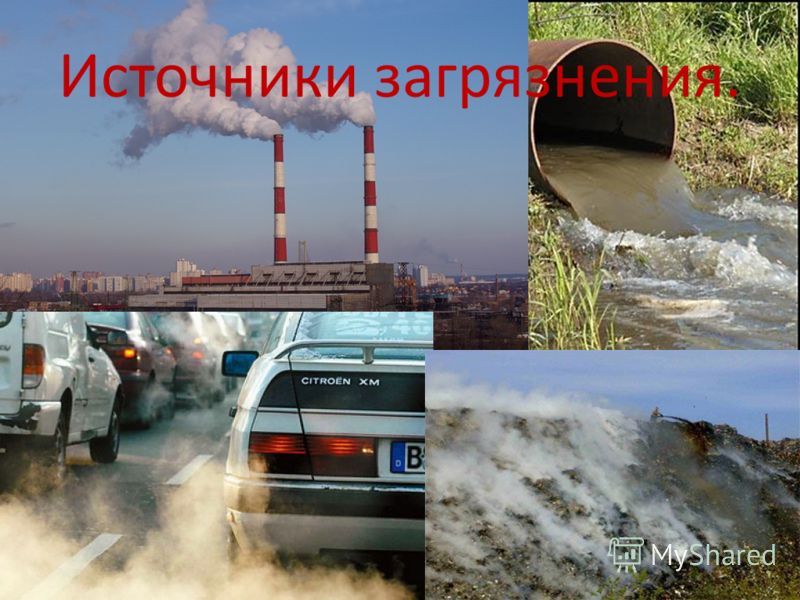 Источники загрязнения.