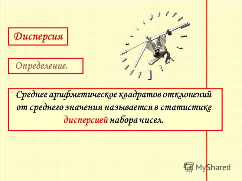Дисперсия в Статистике 7 Класс Презентация