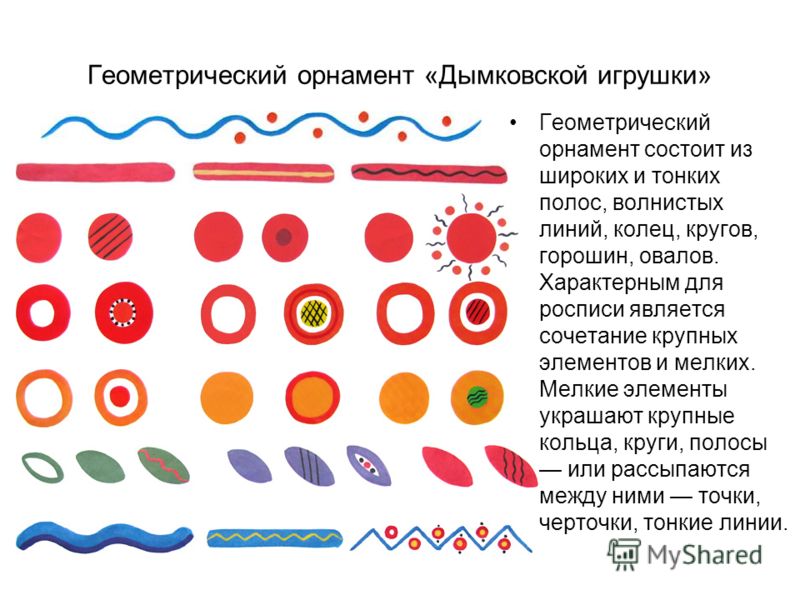 Образец дымковской росписи Образец дымковской росписи