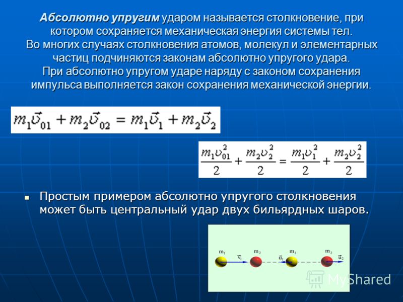 Абсолютно упругий удар картинки