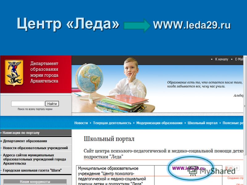 Центр «Леда» WWW.leda29.ru