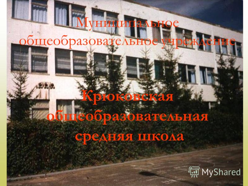 Муниципальное общеобразовательное учреждение Крюковская общеобразовательная средняя школа