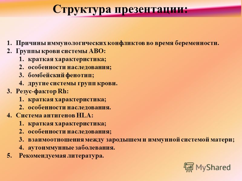 Доклад по теме Резус-конфликт между матерью и плодом