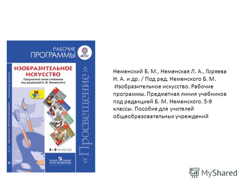 Рабочие программы неменский б м