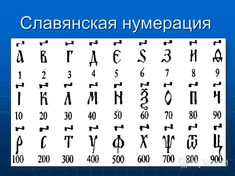 Славянская нумерация