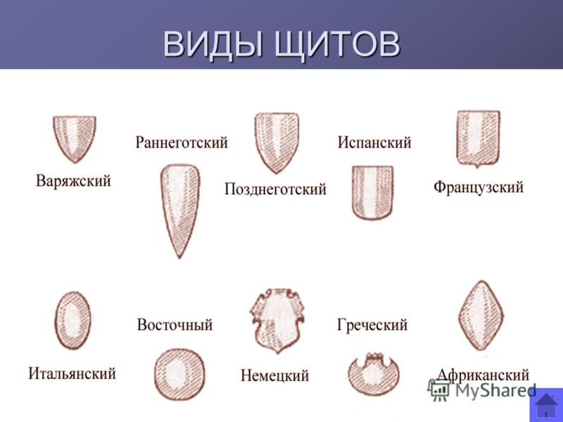 Виды щитов