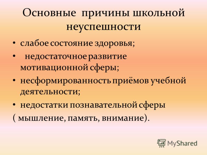 Курсовая работа по теме Причины неуспеваемости младших школьников и пути их предупреждения Курсовая работа по теме Причины неуспеваемости младших школьников и пути их предупреждения