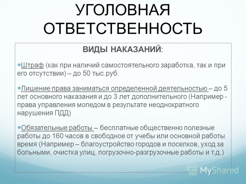 лишение свободы его сроки и виды