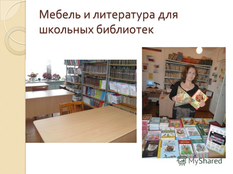 Мебель и литература для школьных библиотек