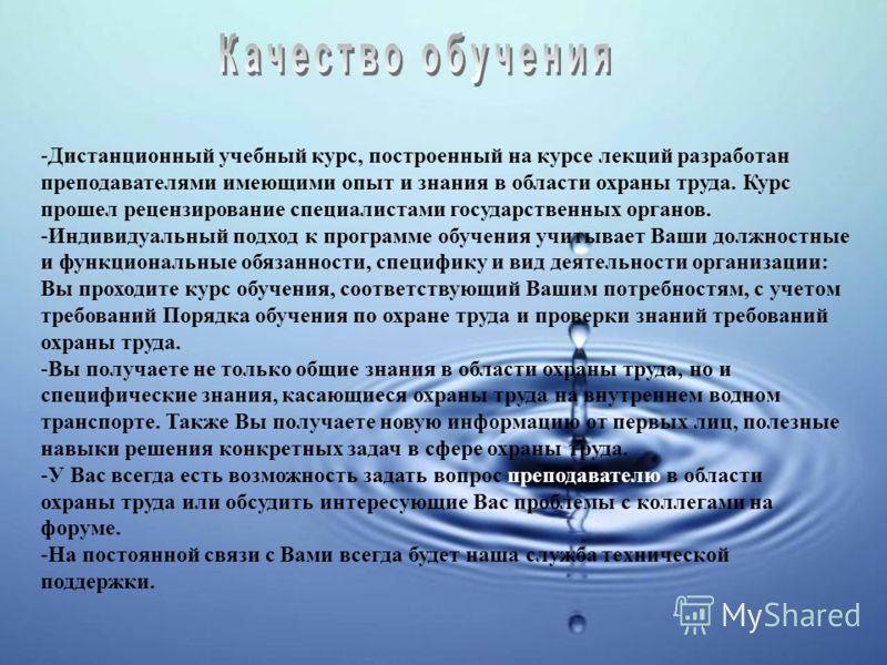 Программа обучения