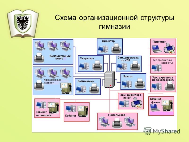 Схема организационной структуры гимназии все предметные кабинеты