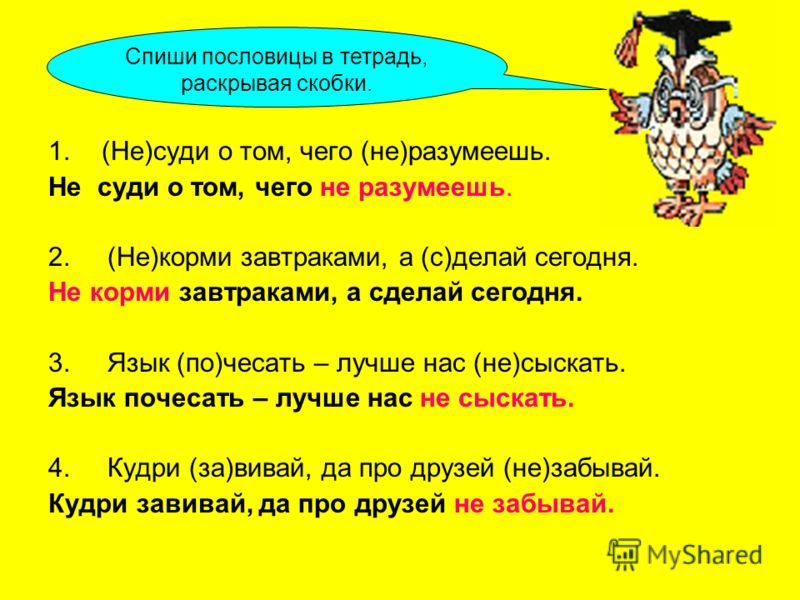 Пословицы на тему частица Пословицы на тему частица