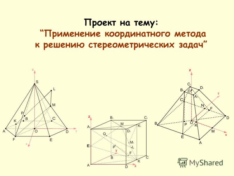Метод координат для решения стереометрических задач проект